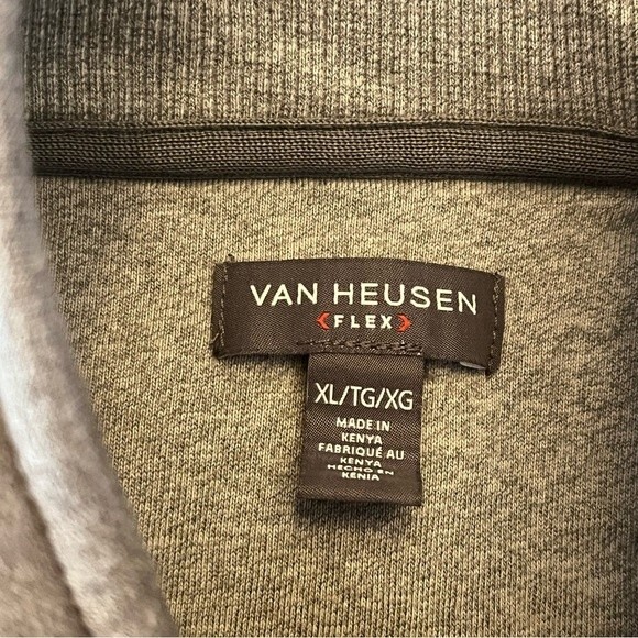 Van Heusen Flex Stretch Classic-Fit Quarter-Zip Fleece Lined Pullover Size XL - Picture 6 of 10